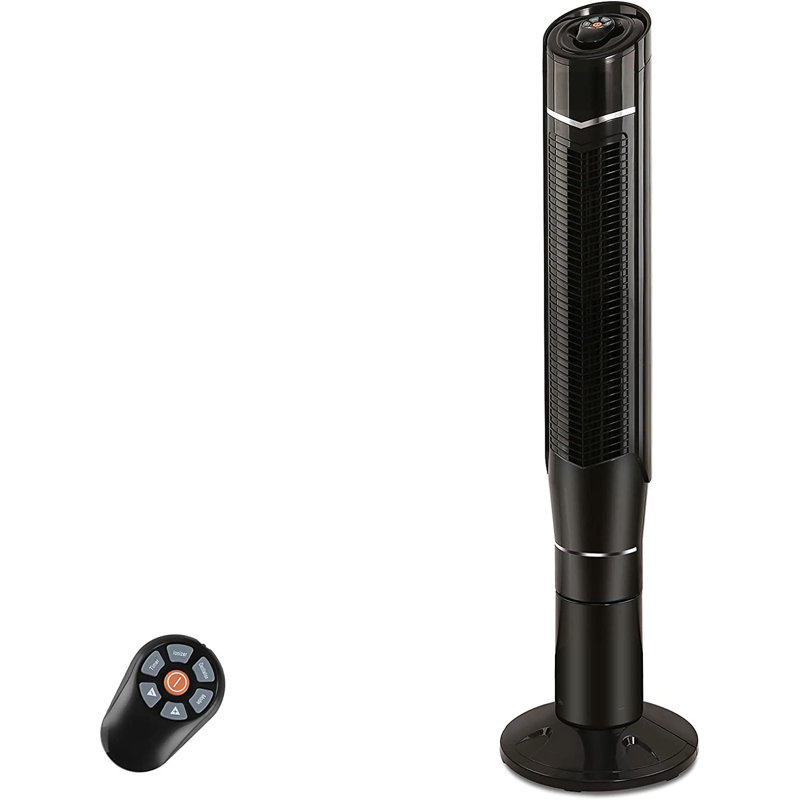 Antarctic Star 59'' Oscillating Tower Fan Fan with Remote Included, Black, 40" H x 12.6" W x 12.6" D
