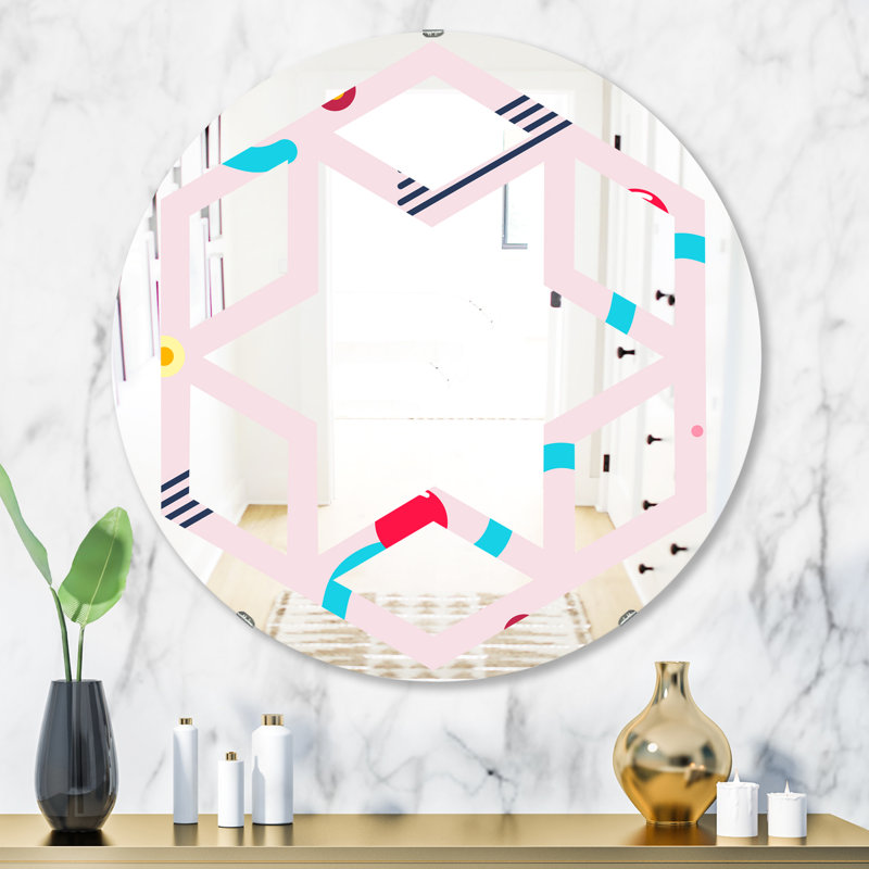 Miroir mural géométrique, 23,6 po x 23,6 po