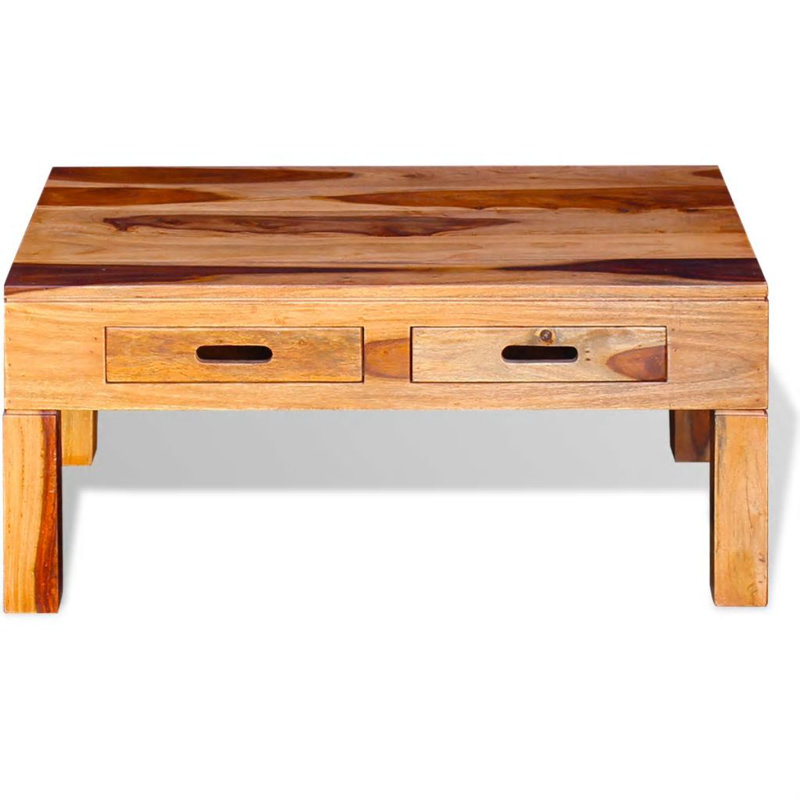 Rebbecca Solid Wood Frame Single Coffee Table with Storage