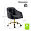 Chaise de travail en velours Adan-851993444