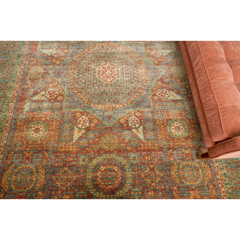 Mamluk Wool Oriental Area Rug, Rectangle 14'6" x 19'