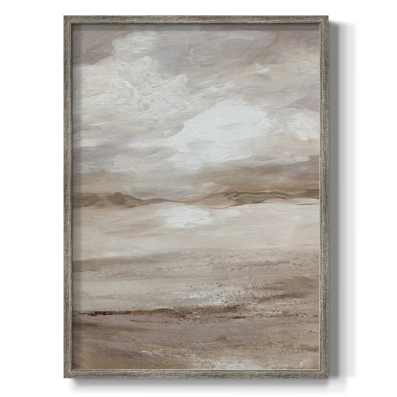 Neutral Dunes Framed Print - Solid Wood, 11" H x 9" W
