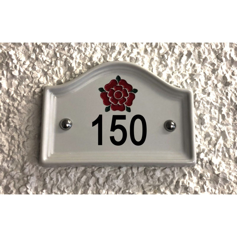 Walsham 16.5cm H Ceramic House Number, White, 15