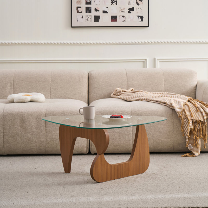 Table basse de style campagnard Century, Clear / Brown
