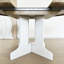 Table de salle à manger ovale pour salle à manger, extensible 59 po x 43 po avec rallonge amovible, couleur blanche,