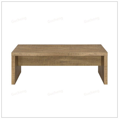 Rectangular Engineered Wood Coffee Table with Durable Melamine Finish and Spacious Top for Modern Farmhouse Decor