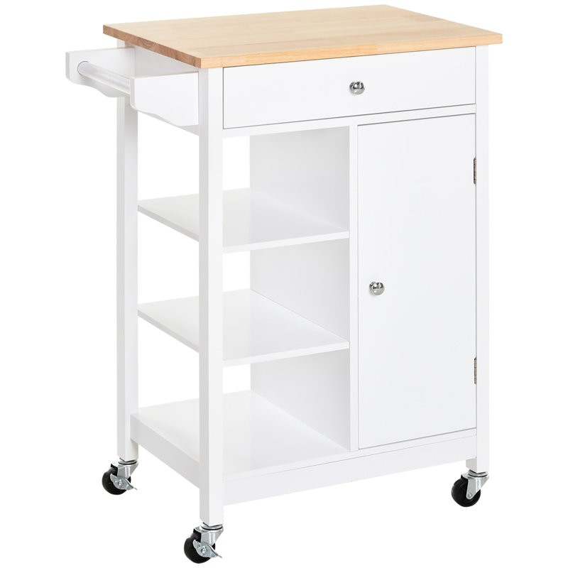 Richards Solid Wood Top Kitchen Cart