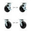 6 Inch Polyolefin Caster Set with Roller Bearings 4 Swivel Lock 2 Brake SCC/SCC-30CS620-POR-TLB-BSL-2-BSL-2