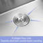 Évier de cuisine à tablier frontal en acier inoxydable T304 de calibre 16 de 24 po de profondeur, guide d'eau en forme de X pour un drainage en douceur, coin arrondi R10, revêtement à condensation, coussin de 3 m, ensemble avec ensemble de drain et