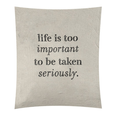 Tapisserie de levity et citation en polyester