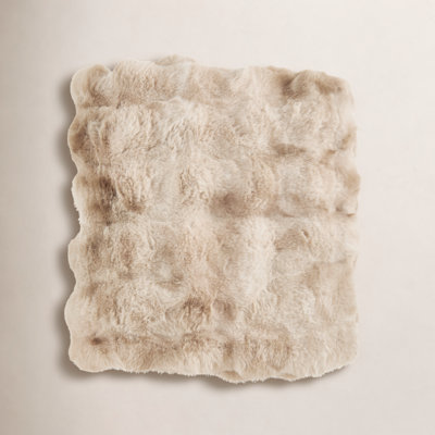 Soft Bubble Faux Fur Throw