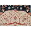 Tapis turc floral en laine Kashan Mohtasham noué à la main 7 x 10