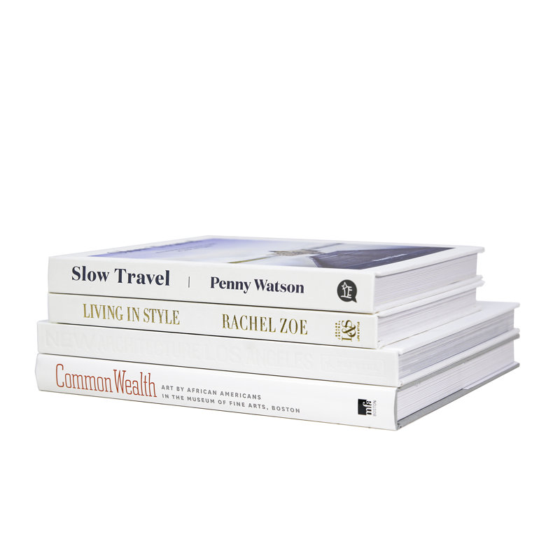 Livres décoratifs - pile de tables basses Snowfall - 4 livres blancs