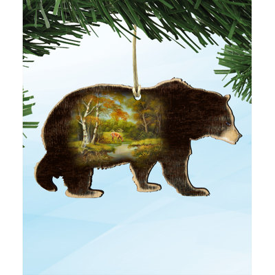 5'' Handmade Wood Animals Hanging Figurine Ornament