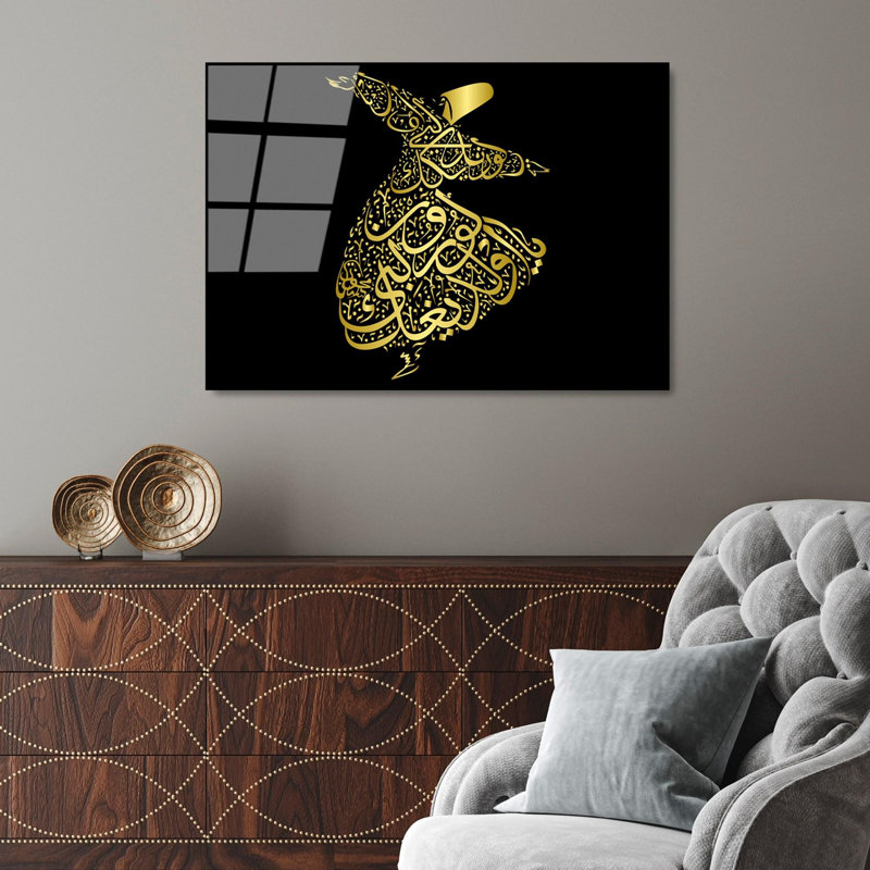Élégante peinture décorative en verre trempé de 19,7 po x 27,6 po | 100% verre trempé, épaisseur: 0,16 pouce | Parfait pour la décoration intérieure, le salon et le bureau | Superbe œuvre d'art avec une esthétique moderne