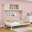 Lit escamotable double avec tablettes de rangement