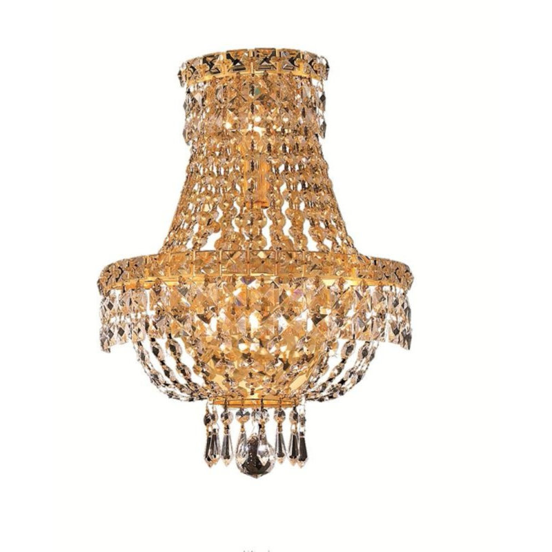 Stinnett Flush Mounted Sconce, Gold, Chrome / Royal Cut