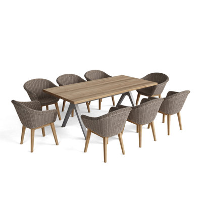 Alura Padua Outdoor - Piece Teak Dining Set
