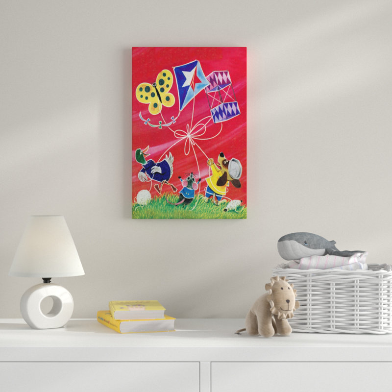 Flying A Kite - Wrapped Canvas Print, 76cm H x 51cm W