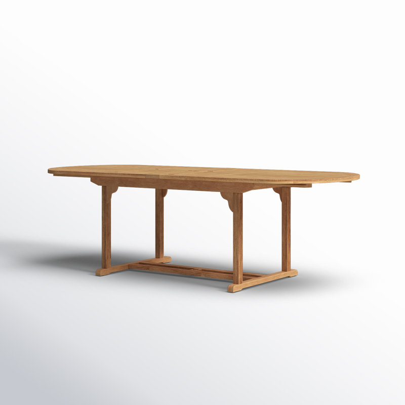 Oval Double Extendable Teak Dining Table