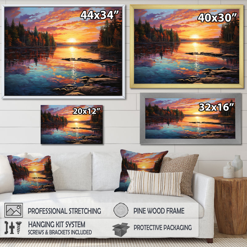 Canada Morning Reflections I sur impression sur toile, Toile tendue, H 30 po x l 40 po x P 1,5 po