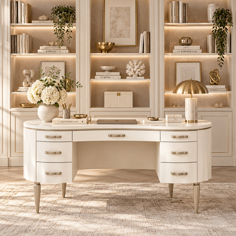 London Place Solid Wood Executive Desk