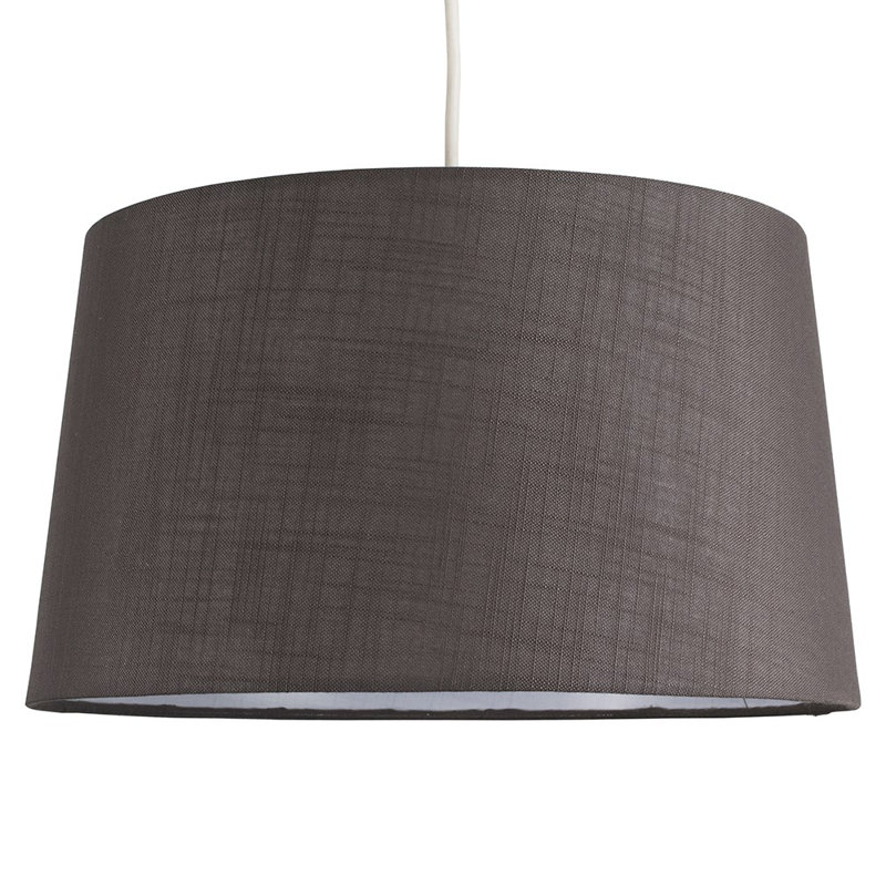 30cm H Cotton Empire Pendant Shade ( Clip On ), Dark Grey, No
