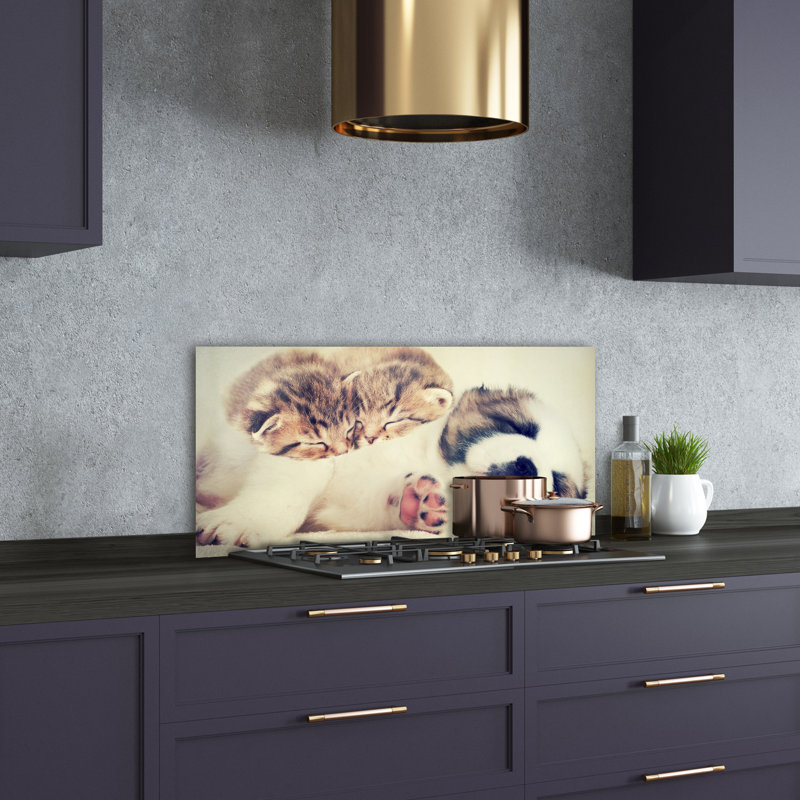 Linnis 50cm W x 100cm L Glass Peel and Stick Panel