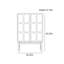 Armoire décorative à porte géométrique à rainures médiévales