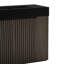 Meuble-lavabo de 36 po avec lattes en chêne fumé, grande capacité de rangement, surface imperméable, assemblage Kd, grain facile à installer, cuve en quartz noir, ajustement intérieur multi-styles, contreplaqué de catégorie E1, doux