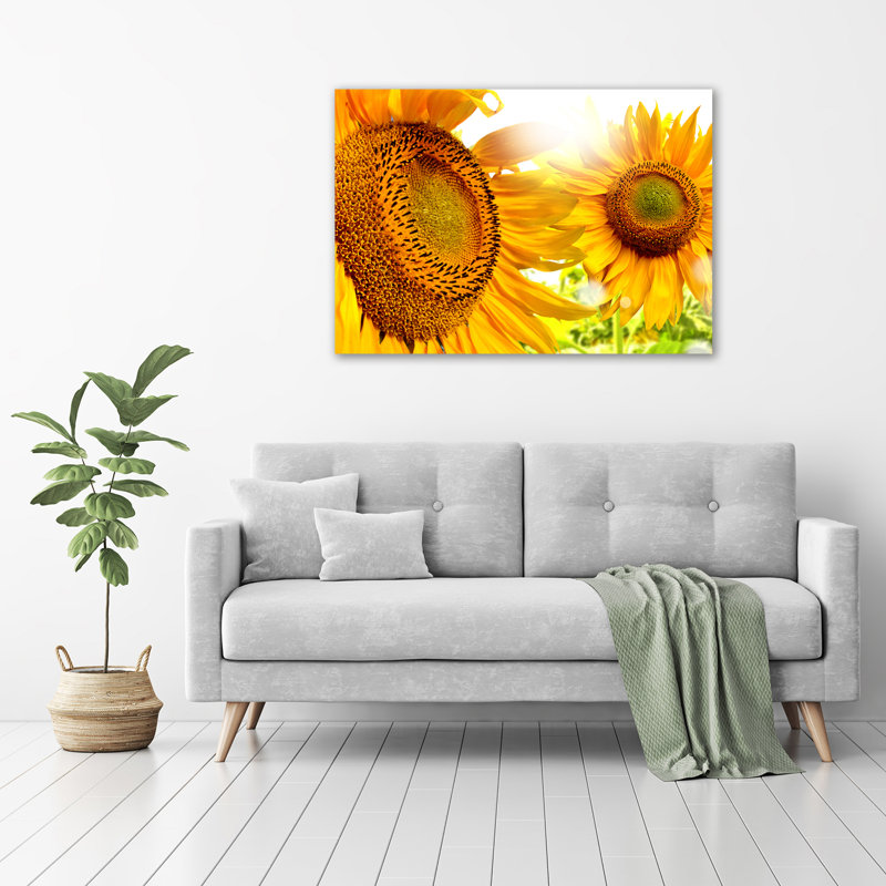 Sunflowers - No Frame Print on Glass