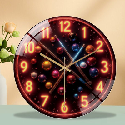Horloge murale en verre Neon