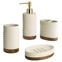 3-Piece Aqua Ceramic Bath Accessories Set