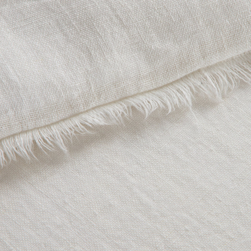 Hunter Linen Hand Loomed Duvet Cover, King Duvet Cover, Cream