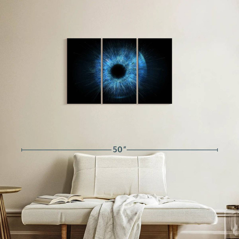 Avery Abstract Blue Eye, 20" H x 33" W