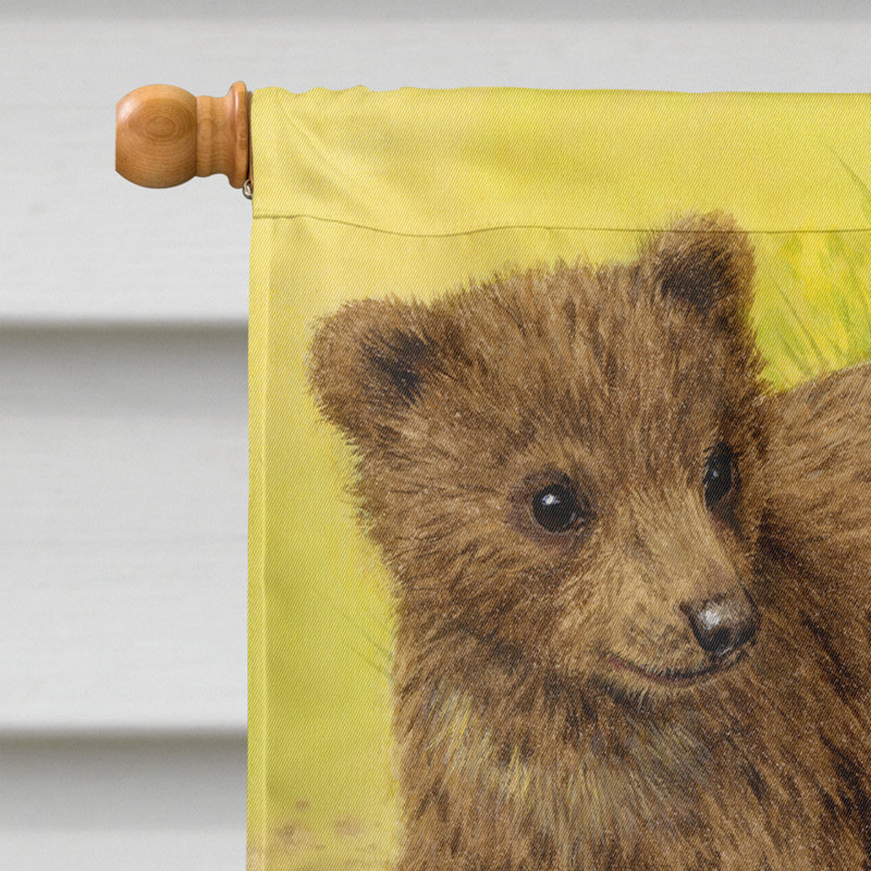 Polyester à 2 côtés 40 x 28 po drapeau maison Bear