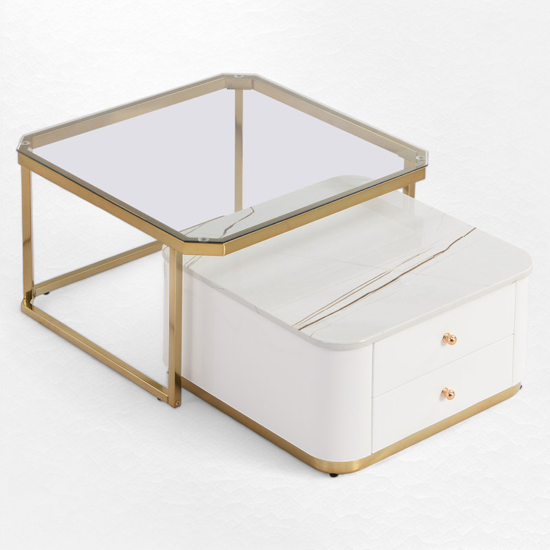 Table basse gigogne, Blanc