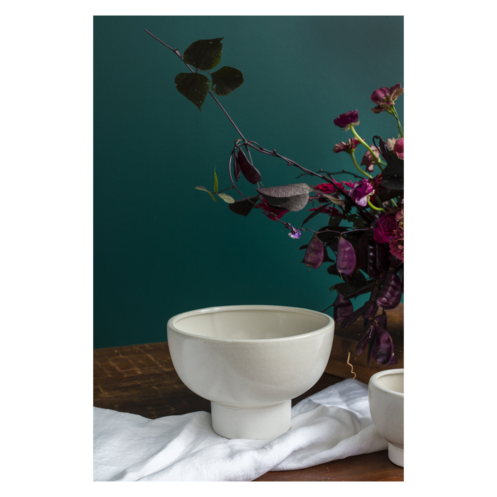 Abie Handmade Ceramic Table Vase, 5.25" H x 7.25" W x 7.25" D