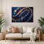 Musique, notes de musique et symboles, art mural en métal bleu-1963141959