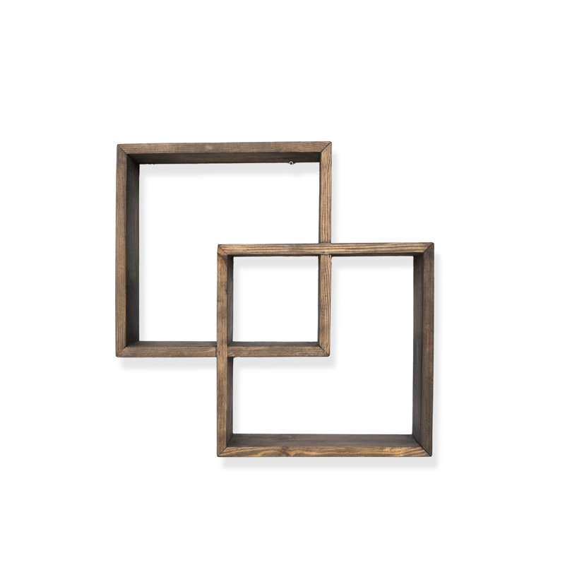 Handmade Spruce Wood Assembled Cubby Wall Shelf