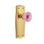 Prairie Plate with Crystal Pink Door Knob-779583741