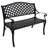 Ismenia Checkered 2-Person Cast Aluminum Garden Bench-1874630663