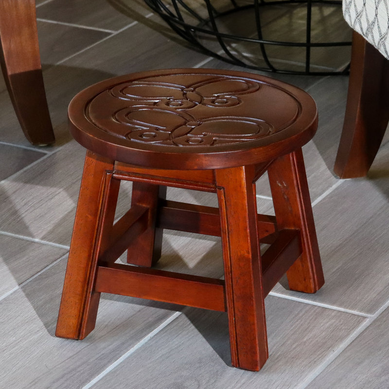 Marchepied en bois avec papillons, cerisier - et charmant pour repose-pieds 10 po x 11 papillons en H 11 po, Cherry