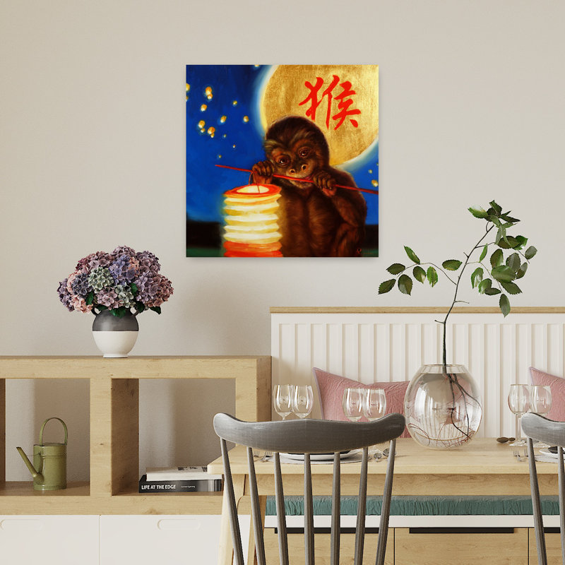 Singe, art urbain contemporain de singe, H 18 po x l 18 po