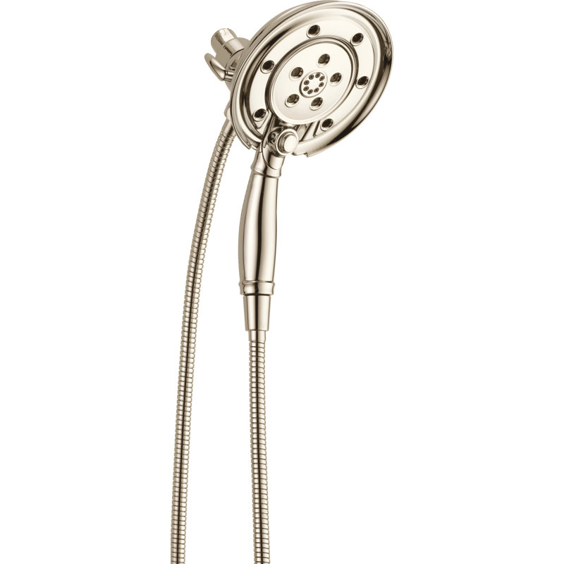 Universal Showering Components Multi Function Handheld Shower Head with H2okinetic Technology, Brilliance Polished Nickel