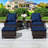 5-piece Patio Rattan Conversation Set With Side Table-795484164