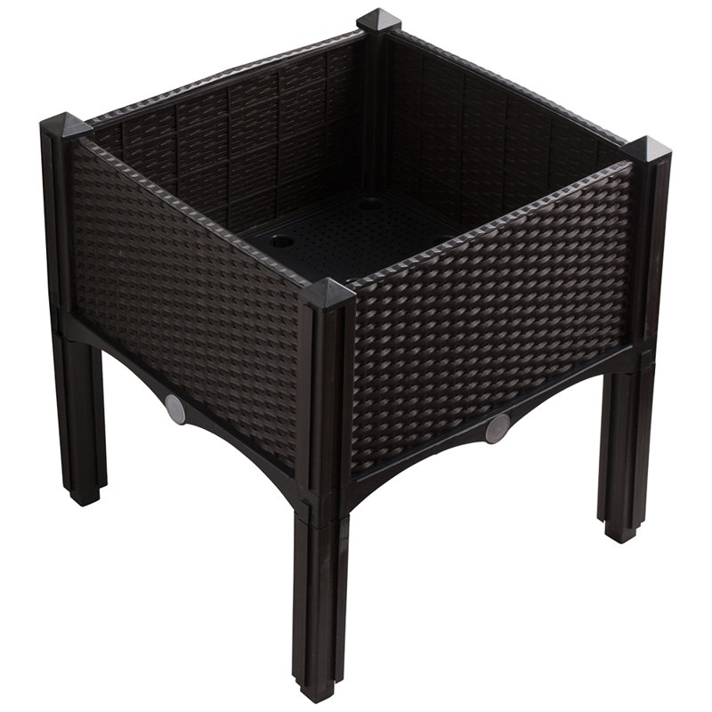 Aeliana Elevated Planter, Brown, 4