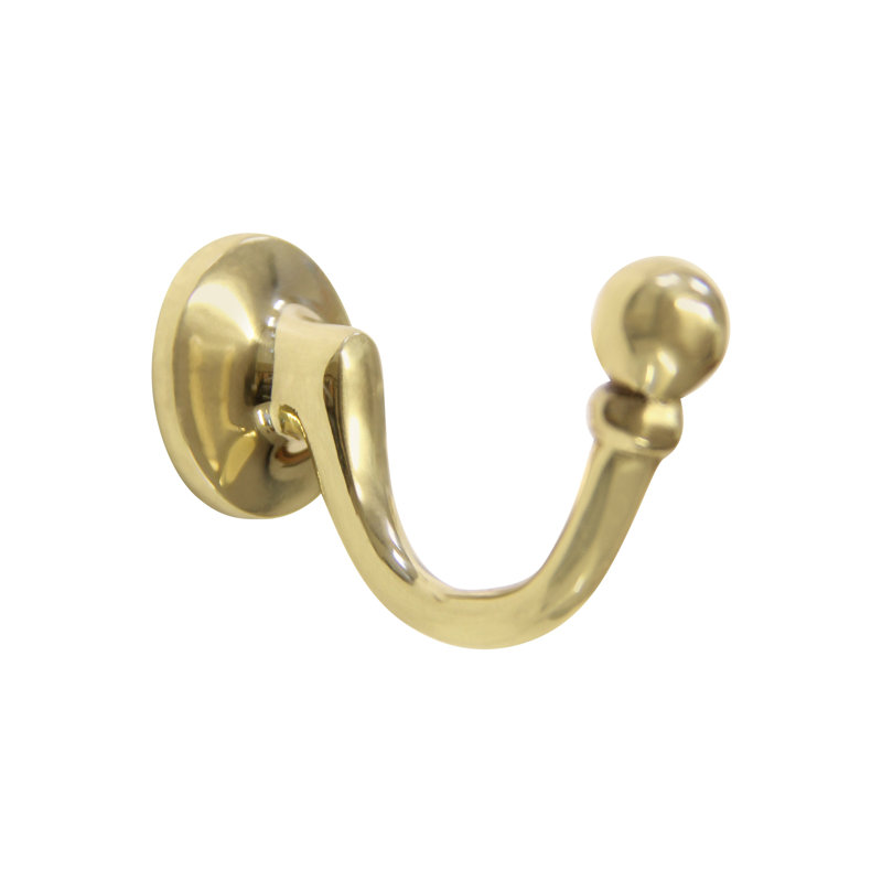 Brass Wall Wall Hook, Polished Brass