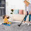Tapis tendance à poils moyens de 0,35 po - résistant aux taches, adapté aux enfants et aux animaux de compagnie avec envers en coton sans latex