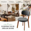 Chaise d'appoint de cuisine rembourrée Mid-Century-1076407097